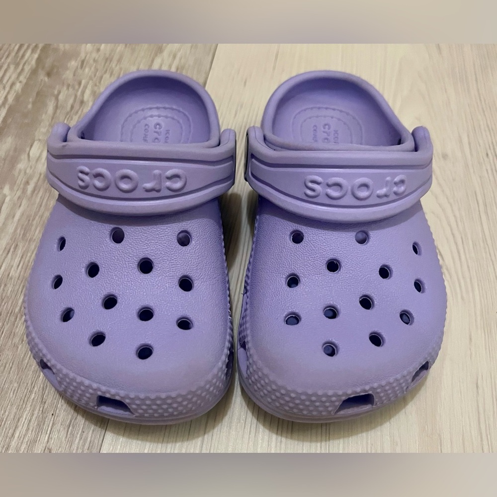 Crocs Kids Classic Clog Lavender Purple C7 Toddler Slip On Shoes Sandals